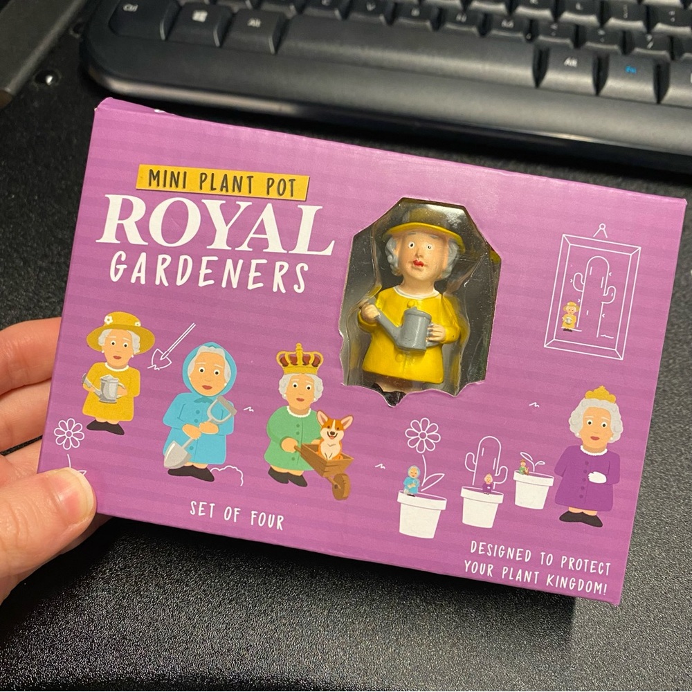 Queen Elizabeth Plant Pot Decorations
